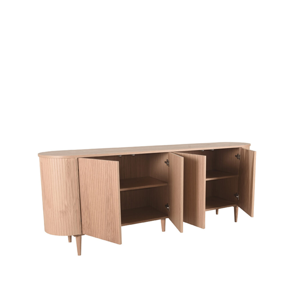 LABEL51 Dressoir Oliva 220x47x85 cm - Naturel - Eiken